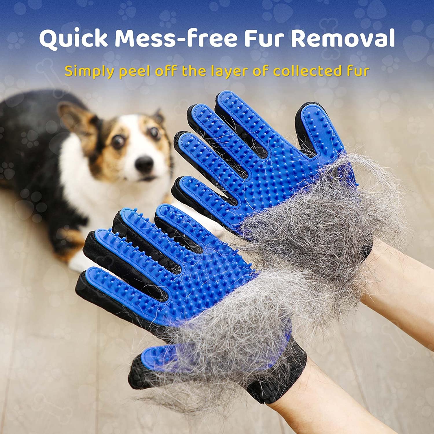 Pet Grooming Glove Gentle Efficient